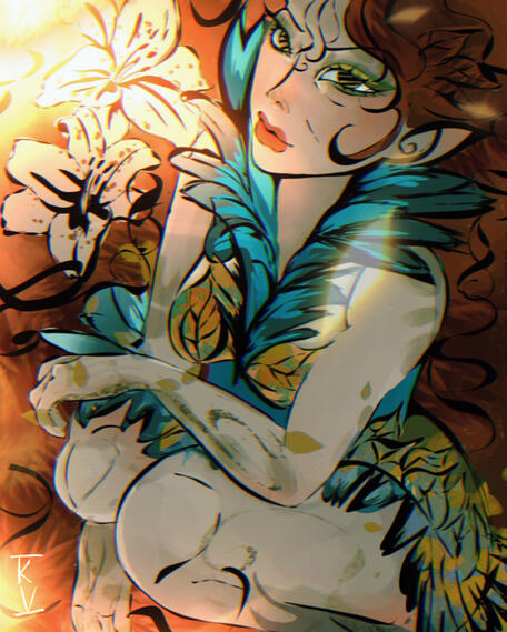 Absolute Poison Ivy Fanart in my art style fully rendered.
